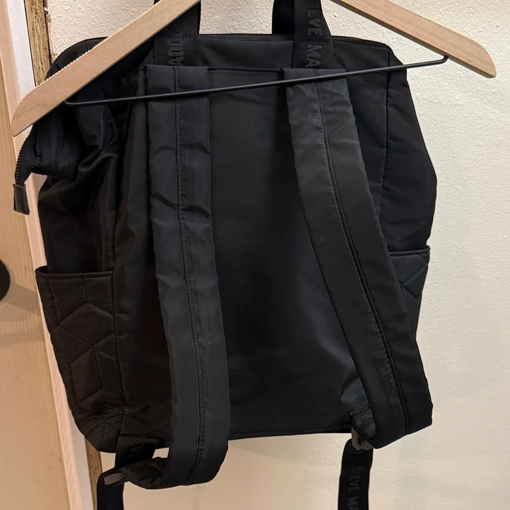 Steve Madden Black Geometric Backpack - Picture 7 of 7